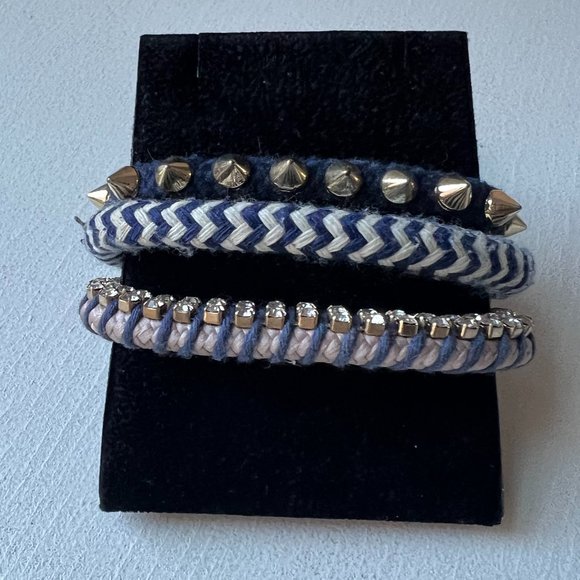 J Crew Bracelets- Blue & Gold Tone (3) - Picture 1 of 3